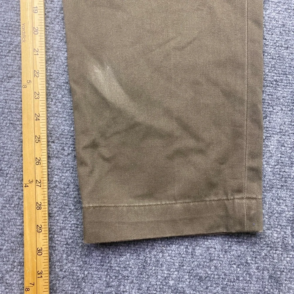 Banana Republic Gavin Flat Front Chino Pants Mens Sz 32 Brown Straight Leg NWT